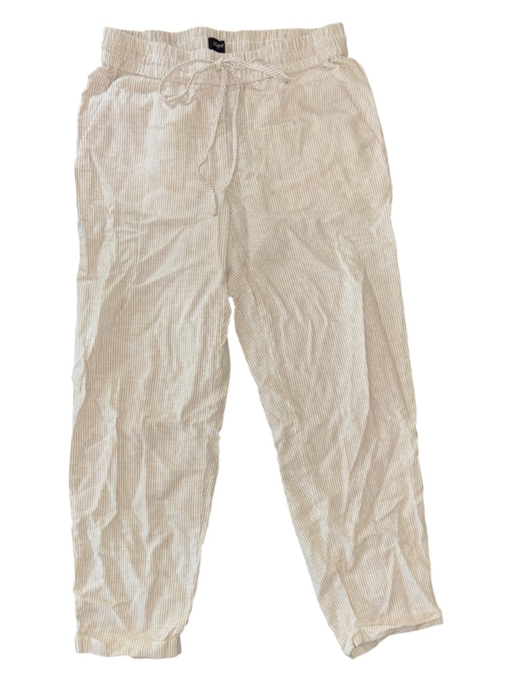J. Crew Beige Striped Drawstring Pants